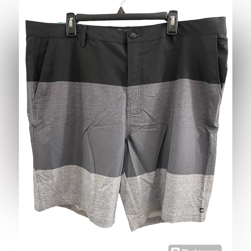 Micros Hybrid Black/Gray Short 4 Way Stretch Fabric 9”Inseam Sz(40)